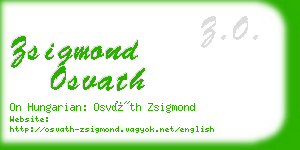 zsigmond osvath business card